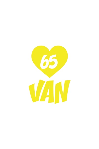 Reysa Tasarım Heart 65 Valve Car Sticker 17X17 cm Yellow