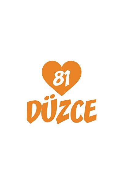 Reysa Tasarım ملصق سيارة على شكل قلب 81 مسطح مقاس 17 × 17 سم برتقالي