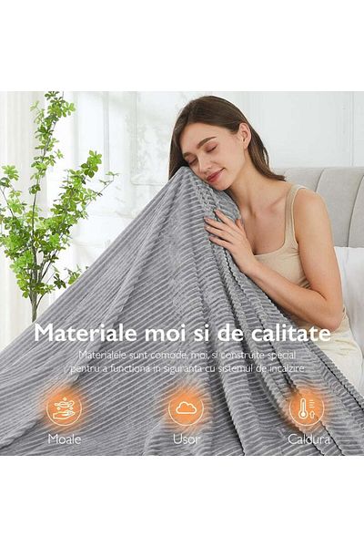 Horigen Pătură electrică ComfyHeat, gri