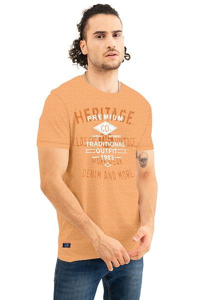 COLOR HUNT 100% Cotton Mens Crew Neck T- Shirt with Treding Prints