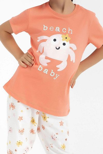 ROLY POLY 2782-g Mercan Beach Baby Girl's Elastic Leg Pajama Set