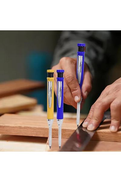 Monte Lua Carpenter Deep Dip Location Hole Marking Pencil with 7Pcs Leads,