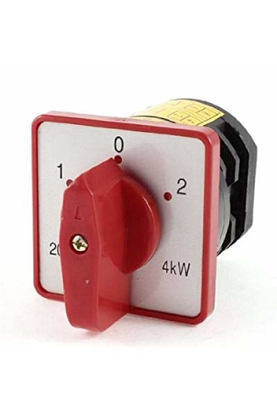 OEM Comutator cu came, 3 poziții, ON-OFF-ON, 4 perechi contacte, 20A, 380V, 4kw
