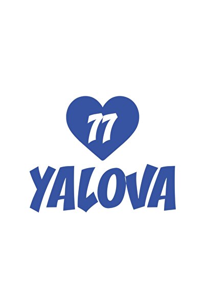 Reysa Tasarım ملصق سيارة على شكل قلب 77 يالوفا مقاس 17x17 سم أزرق