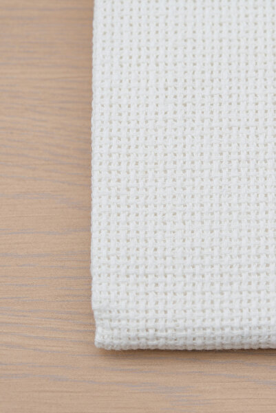 domino Embroidery Fabric Pink a Quality Cotton White