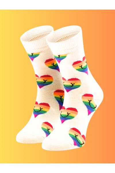 Shuttle Park Special Series Happy Colorful Rainbow Pattern Socks Fun Comfortable Design Style Socket Seamless Socks