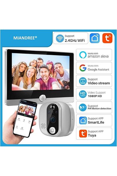 OEM Wi-Fi Electronic Viewer, 1080P HD, Motion Sensor, Two-Way Audio, Night Vision, Tuya