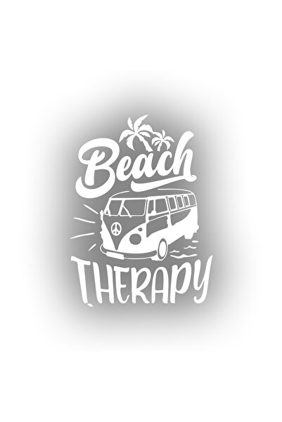 Reysa Tasarım ملصق سيارة بيتش ثيرابي مقاس 17x17 سم باللون الأبيض