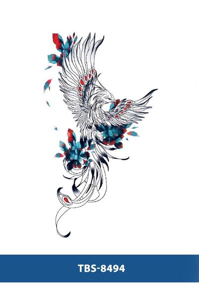 Attach TBS-8494 ORTA BOY ANKA KUŞU DESEN GEÇİCİ DÖVME-TATTO