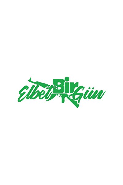 Reysa Tasarım ملصق سيارة Elbet One Day AK-47 مقاس 17 × 17 سم باللون الأخضر