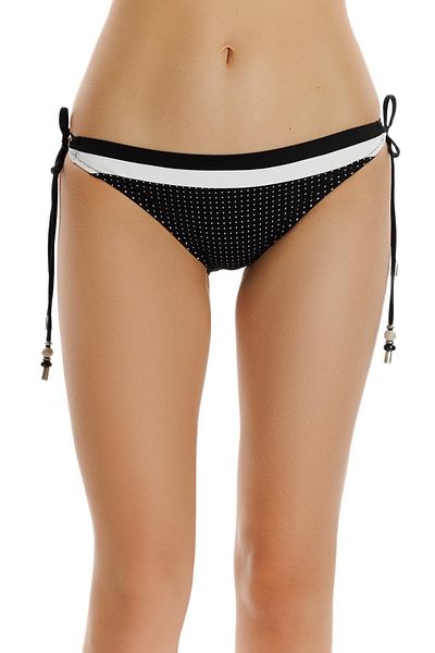 ZEKİ Zeki Black Bikini Bottom with Accessory Detail