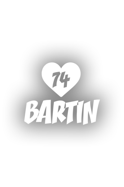 Reysa Tasarım ملصق سيارة على شكل قلب 74 بارتين مقاس 17 × 17 سم باللون الأبيض