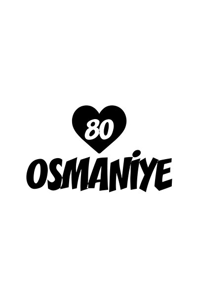 Reysa Tasarım ملصق سيارة قلب 80 عثماني مقاس 17x17 سم أسود