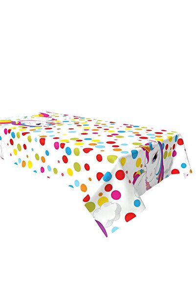 Genel Markalar Rainbow Unicorn Masa Örtüsü 120x180cm 30 mikron Pakette 1 Adet