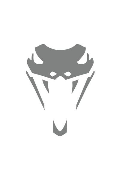 Reysa Tasarım ملصق سيارة على شكل رأس ثعبان مقاس 17 × 17 سم باللون الرمادي