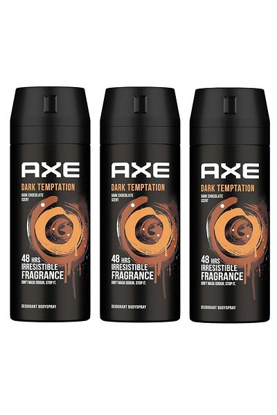 Axe Pack Of 3 Dark Temptation Deodorant Body Spray - 3x150ml