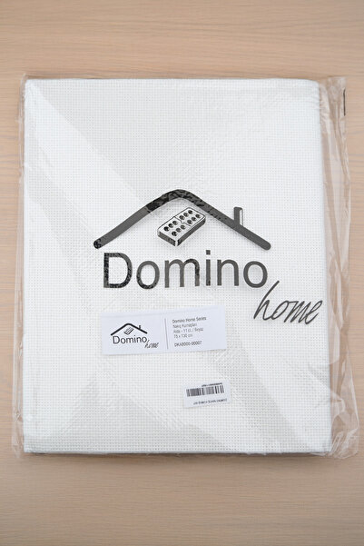 domino Embroidery Fabric Pink a Quality Cotton White