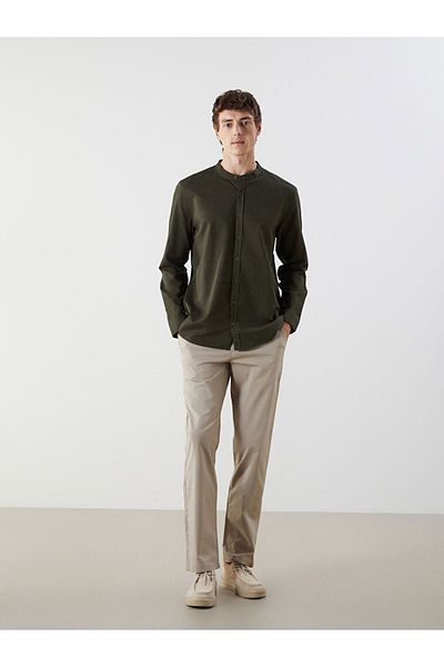 LC Waikiki LCWAIKIKI Classic Regular Fit Long Sleeve Linen Blended Men's Shirt