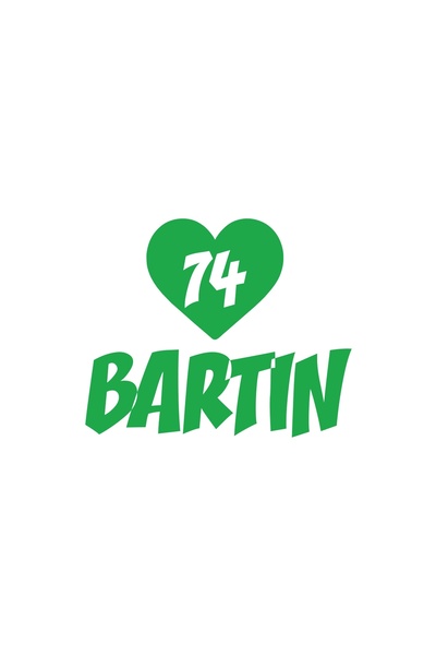 Reysa Tasarım ملصق سيارة على شكل قلب 74 بارتين مقاس 17 × 17 سم باللون الأخضر