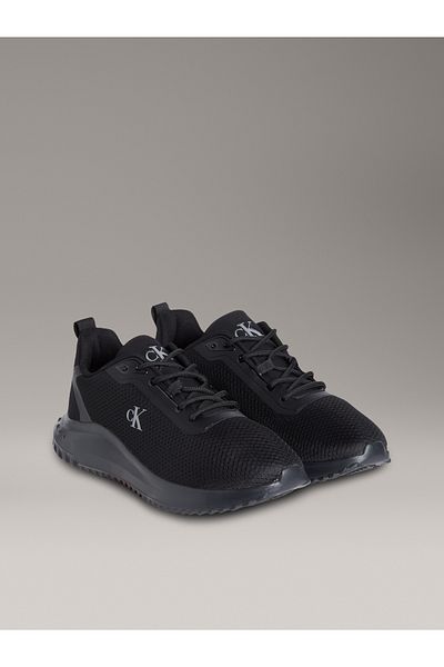 Calvin Klein Men Triple Black Eva Runner Mix Mesh Low Top Sneakers