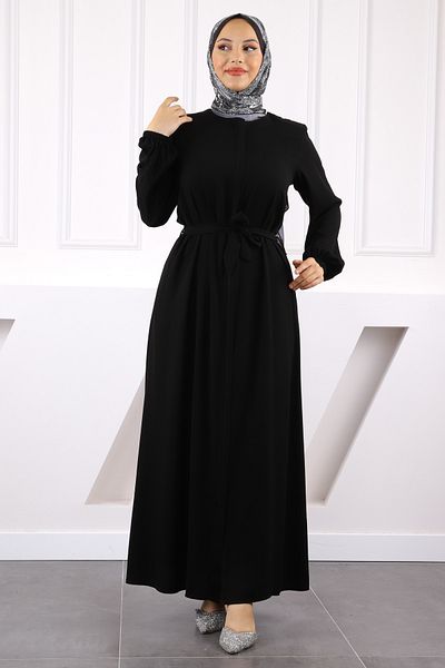 İmajButik Μαύρο μανίκι ελαστικό φερμουάρ