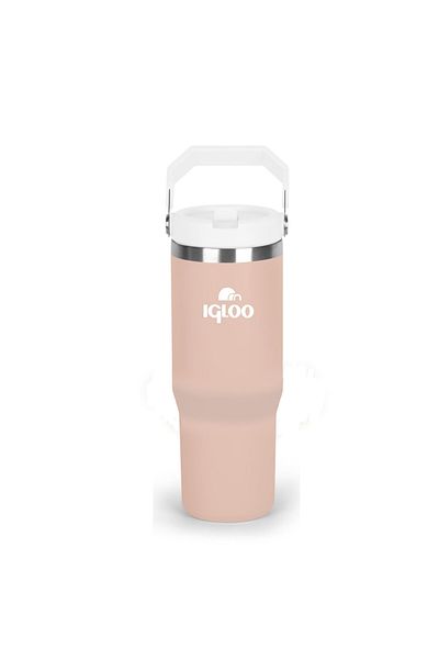 IGLOO Igloo Powder Thermos 900 ml Thermos Cup with Straw Salmon/White