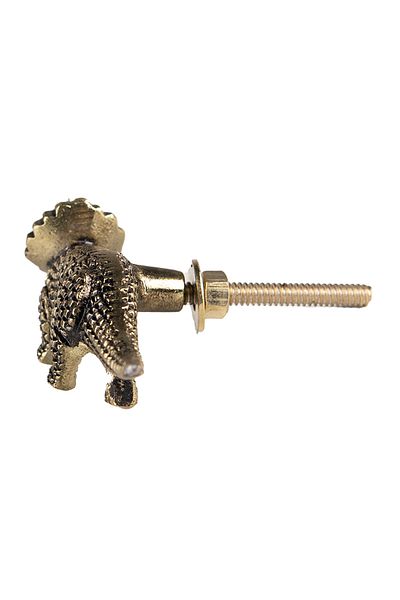 Clayre & Eef Set 4 butoni mobilier metal auriu Dinozaur 8x3x3 cm