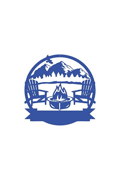 Reysa Tasarım Camping Car Sticker 17X17 cm Blue
