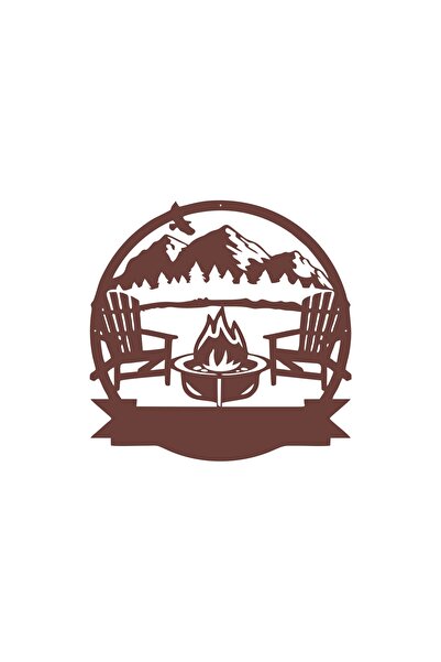 Reysa Tasarım Camping Car Sticker 17X17 cm Brown