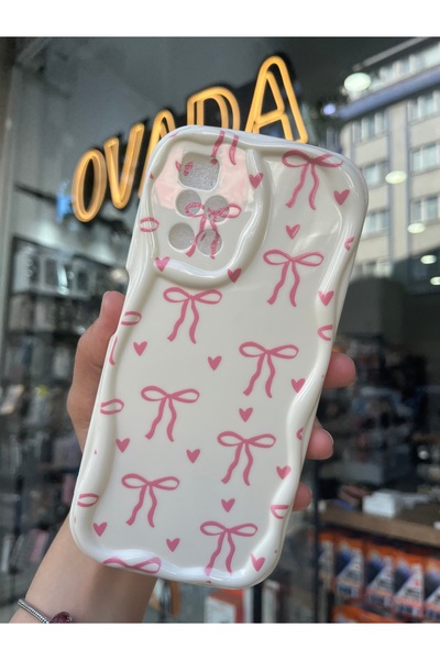OVADA XİAOMİ REDMİ 10 Uyumlu Kamera Korumalı Kenarları Dalgılı Kurdele Baskılı Silikon Kılıf
