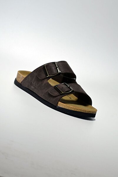 AkınalBella Papuci de piele cu bandă dublă AKINALBELLA 0171.Z.003