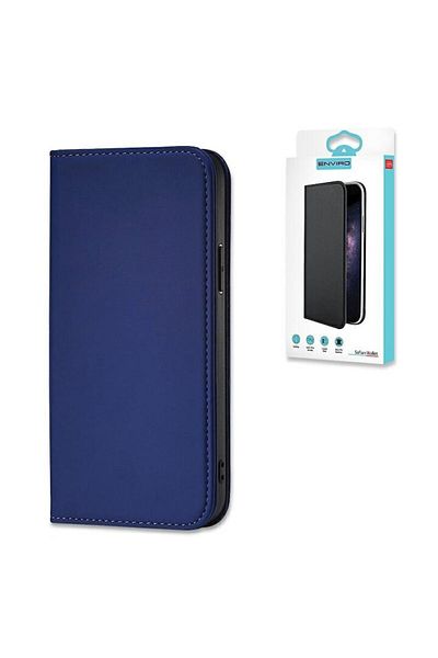 Enviro Protective Book-Style Case Compatible with iPhone 15 Pro - 6.1'', Premium Blue, Magnetic Clos