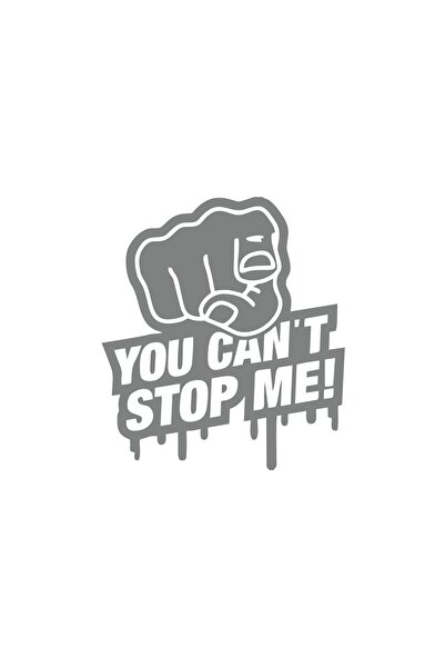 Reysa Tasarım ملصق سيارة لا يمكنك إيقافني مقاس 17 × 17 سم باللون الرمادي