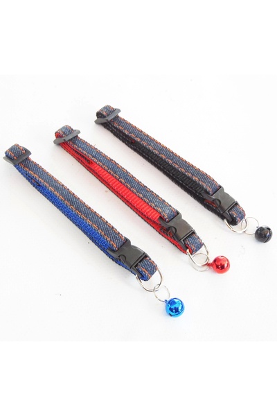 Nunbell Kedi Köpek Boyun Tasması Desenli Ayarlanabilir Zilli Tasma Hr03