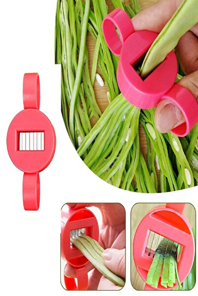 Skygo Ayarlanabilir Yeşil Fasulye Dilimleme Kesici Pratik Bamya Bakla Vs Parçalayıcı Dilimleyici
