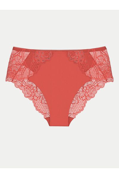 Triumph Chiloți clasici cu talie înaltă pentru femei 10209626 WILD PEONY FLORALE MAXI roz