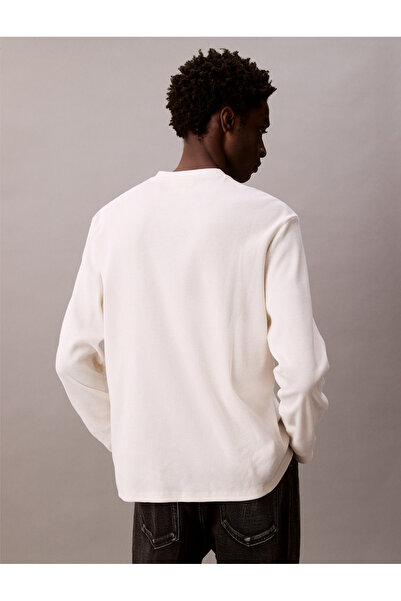 Calvin Klein Men Tofu Waffle Badge Long Sleeve T-Shirt