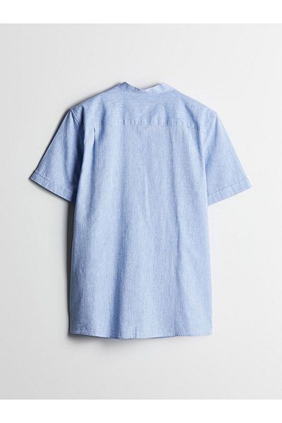 LC Waikiki LCWAIKIKI Classic Regular Fit Short Sleeve Linen Blended Men's Shirt