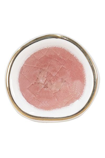 Clayre & Eef Set 4 butoni mobilier ceramica alba roz 4x4x7 cm