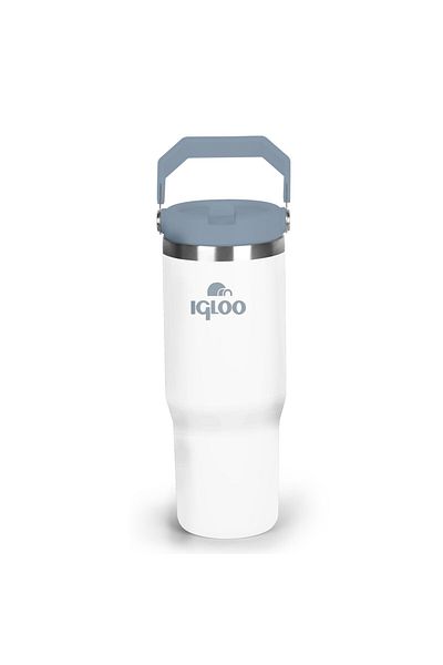 IGLOO Igloo Powder Thermos 900 ml Thermos Cup with Straw White/Gray
