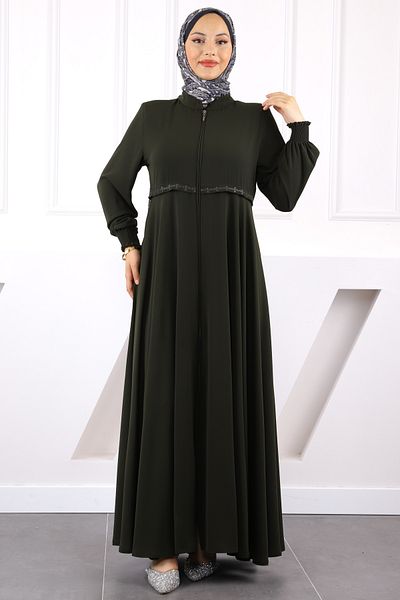 İmajButik Χακί μανίκι Gipeli Κεντημένο Ferace