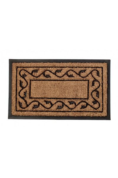 Bizzotto Entrance mat coconut fiber brown black Kirin 45x75 cm
