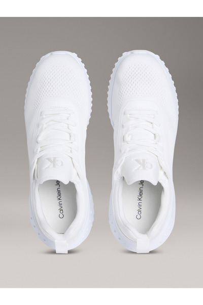 Calvin Klein Women Triple Bright White Eva Runner Sock Mg Low Top Sneakers