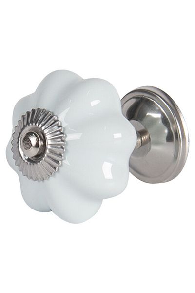 Clayre & Eef Set 4 butoni mobilier ceramica albastra Blue 4 cm