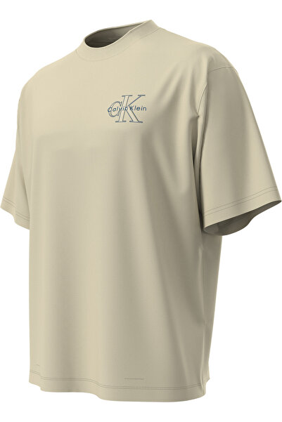 Calvin Klein Men Tender Greens Micro Monolog Short Sleeve T-Shirt