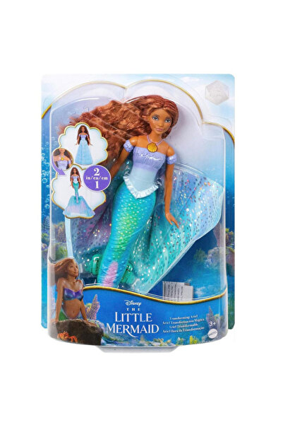 mattel Papusa de moda Disney, Mica Sirena Ariel 2 in 1 care transforma