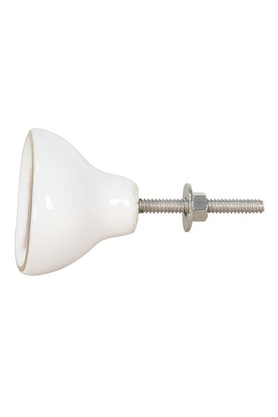 Clayre & Eef Set 4 butoni mobilier ceramica alba roz 4x4x7 cm