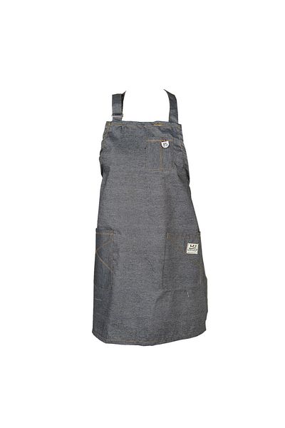 Clayre & Eef Kitchen Apron Cotton Polyester Grey 70x65 cm