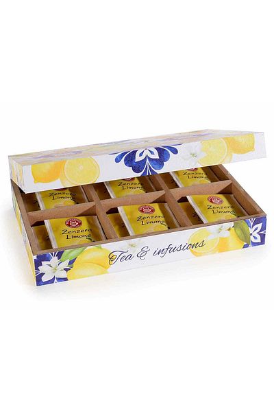 Decorer Cutie ceai lemn decor Lamai 24x16x6 cm