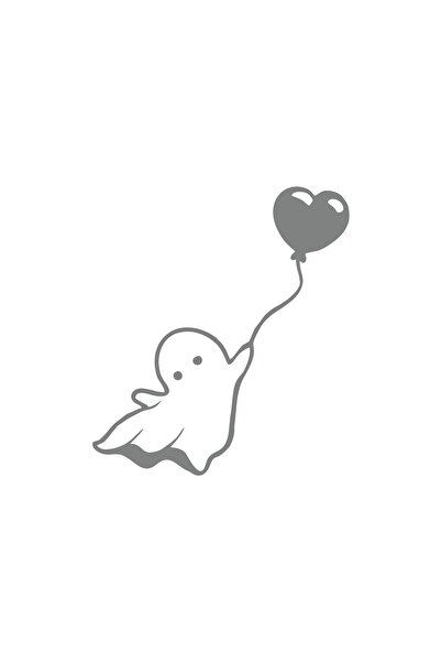 Reysa Tasarım Ghost Sitcker 17X17 cm Gray